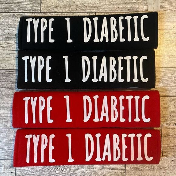 Custom, Medical Alert, Red & Black, Seat Beat Strap Cover, 2Pack - Picture 4 of 12